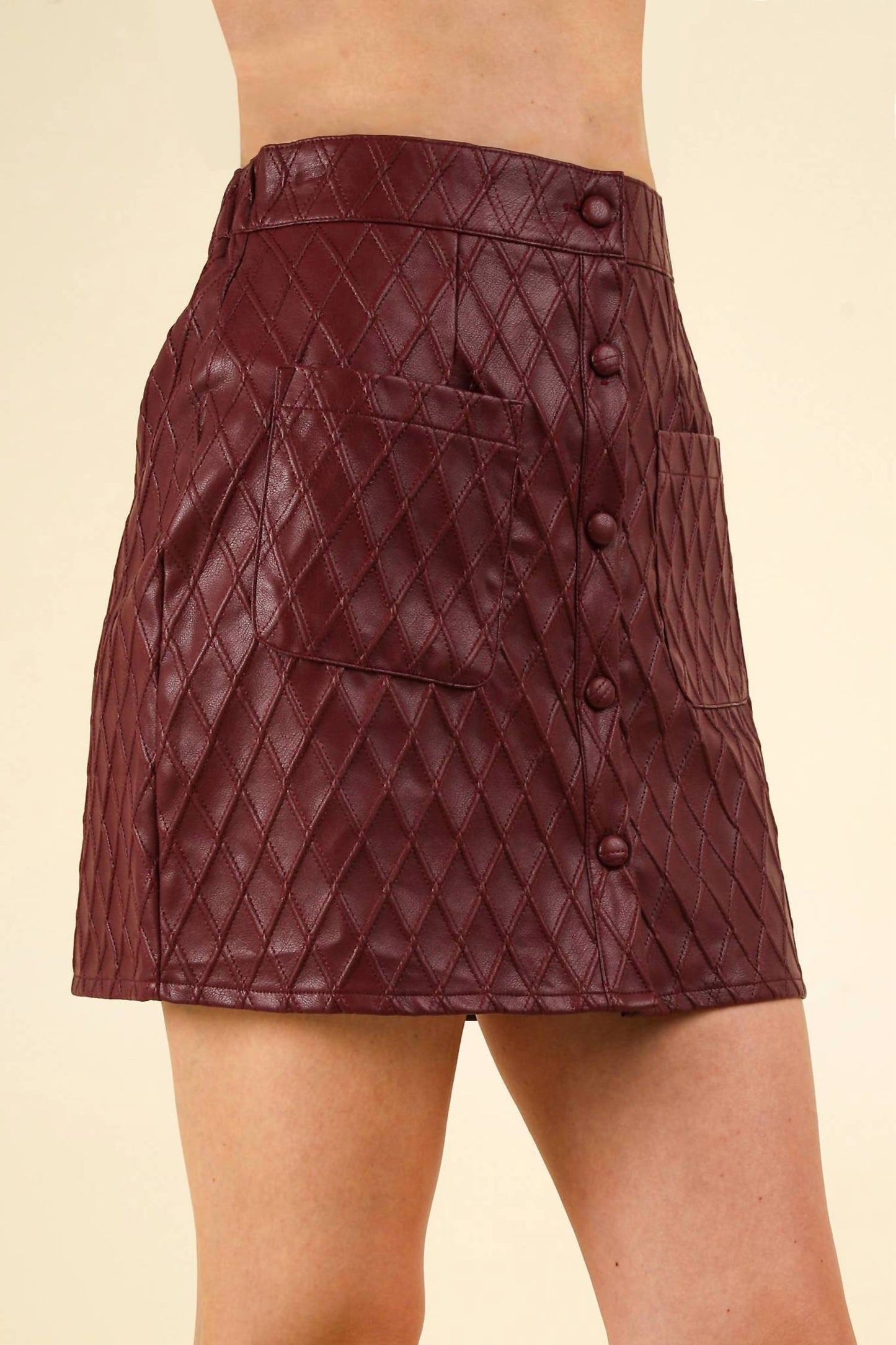 Very J - Textured Faux Leather Mini