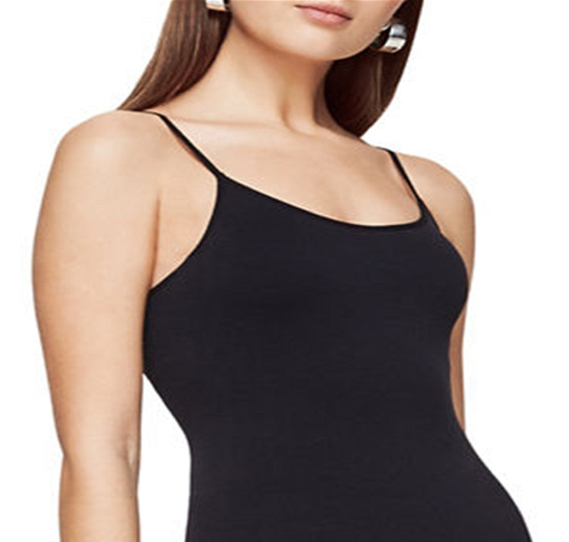 BCBGMAXAZRIA Women's Daisy Knit Round Neck Camisole Top Black Size X-Small