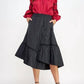 Strut & Bolt - Quilted Asymmetric Midi Skirt
