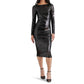 Steve Madden - Ronan Sequin Long Sleeve Midi Dress