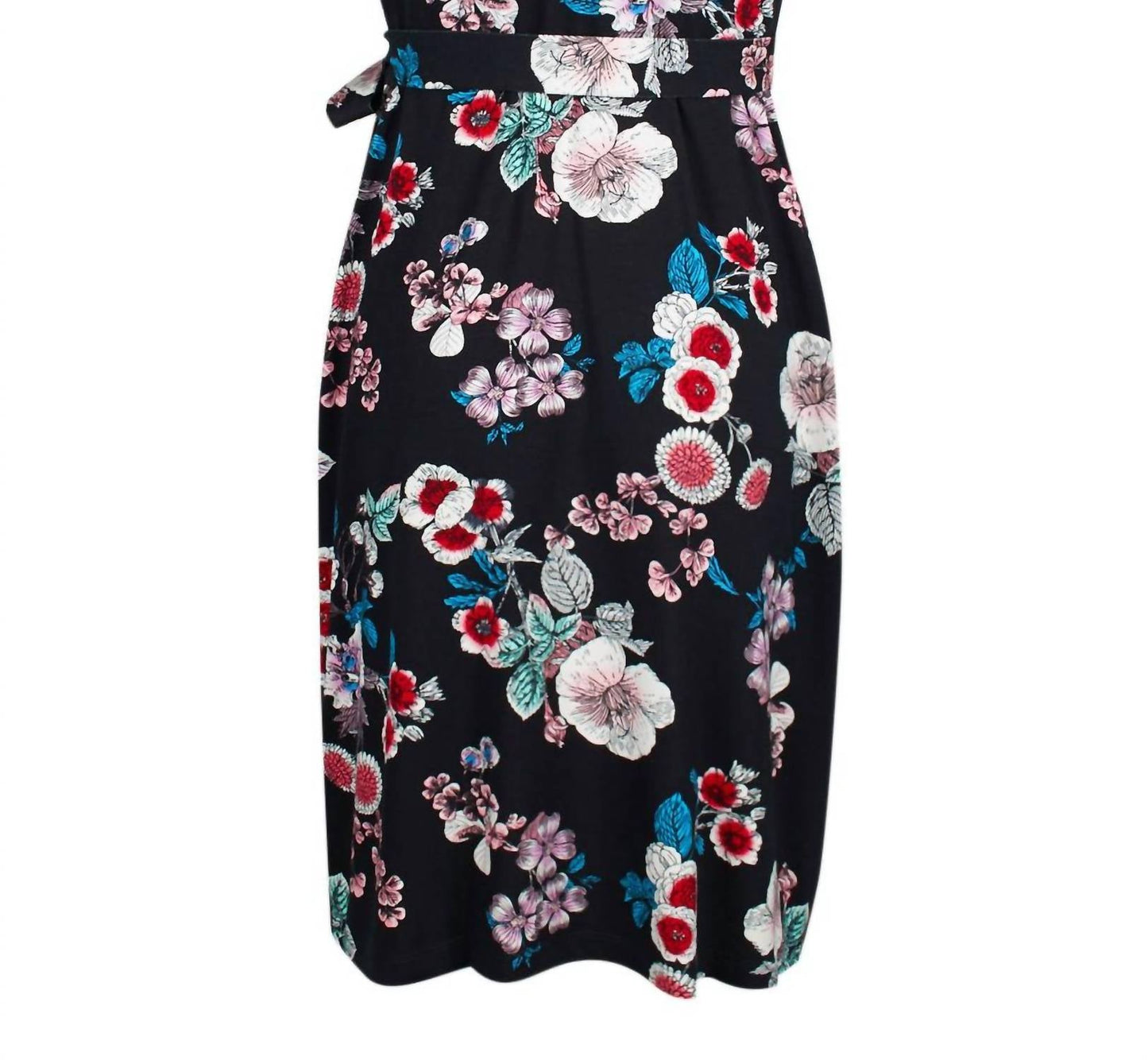 Adrianna Papell - Side Tie Side Floral Faux Wrap Dress