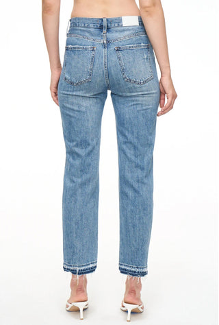 Pistola - Charlie High Rise Ankle Cut Raw Hem Denim Jeans