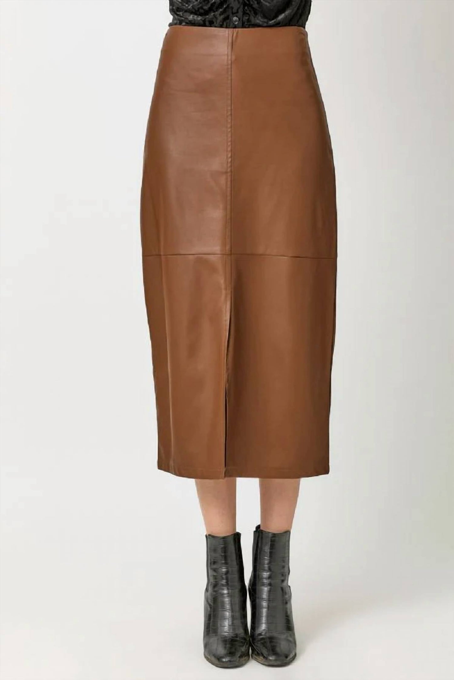 Mystree - Faux Leather Pencil Skirt