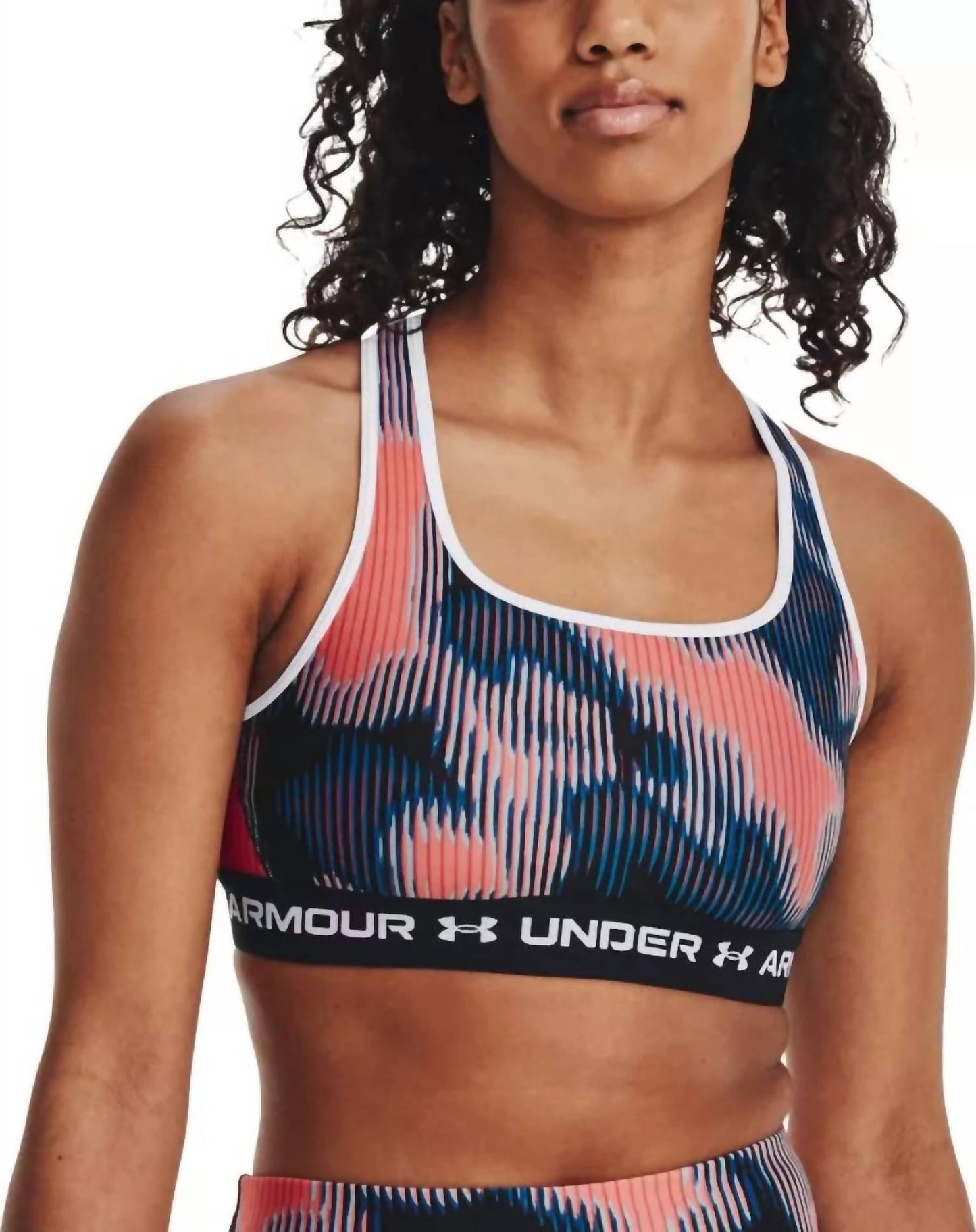 Under Armour - Crossback Mid Printed Sports Bra