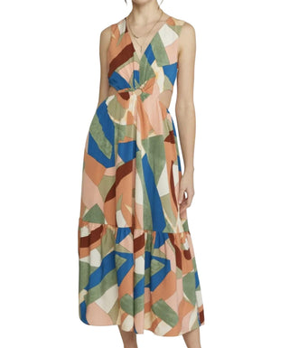 Entro - Geometric Cut Out Midi Dress