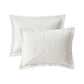 Full/Queen Embroidered Medallion Faux Fur Ultra Plush Comforter Mini Set