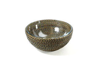 Calaisio - Round Basket Serving Glass Bowl