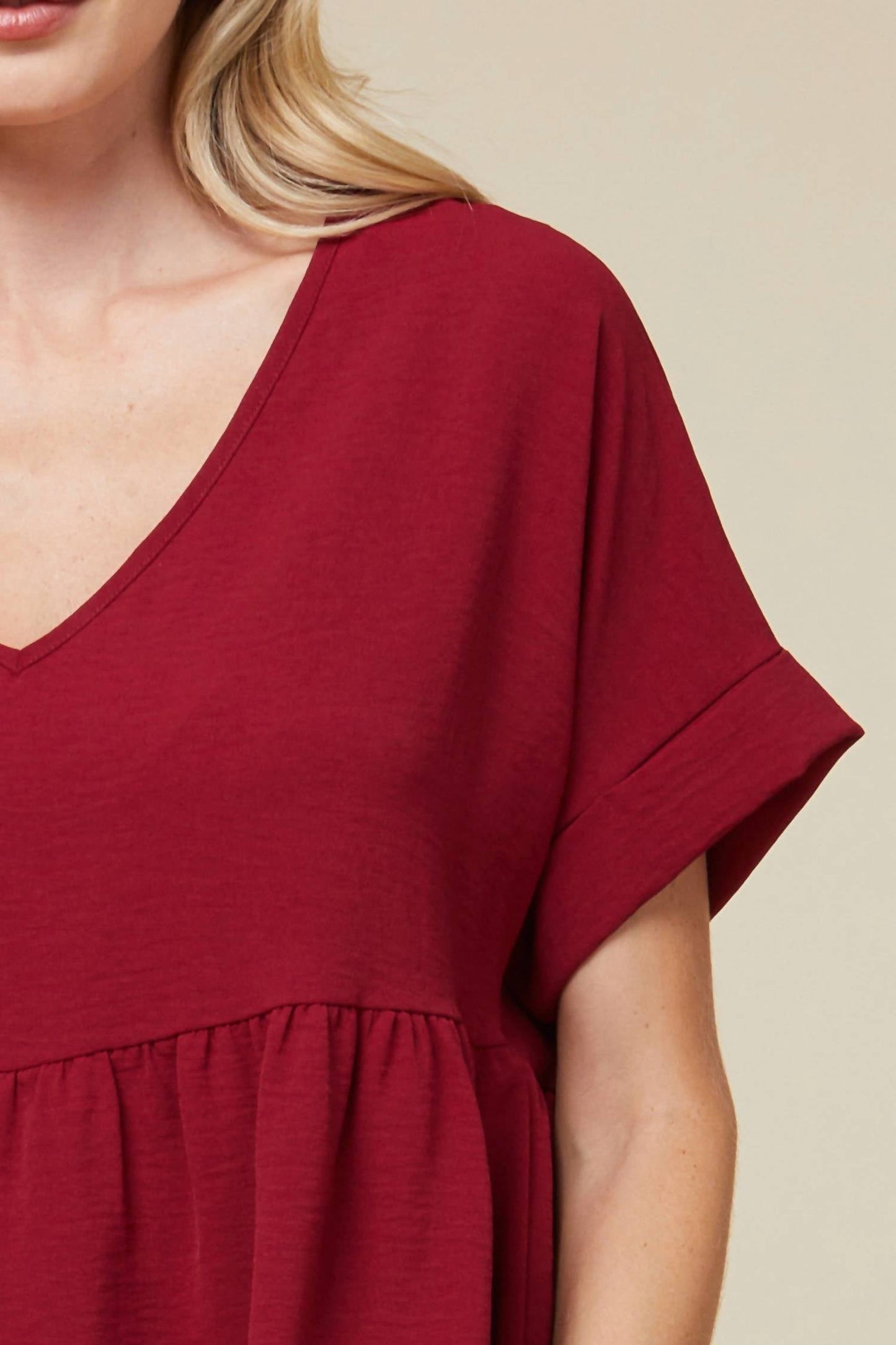 Entro - Textured Babydoll Top