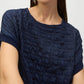 Joseph Ribkoff - Textured Short Sleeve High Low Top