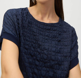 Joseph Ribkoff - Textured Short Sleeve High Low Top