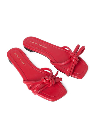 Loeffler Randall - Women's Hadley Leather Bow Flat Sandal