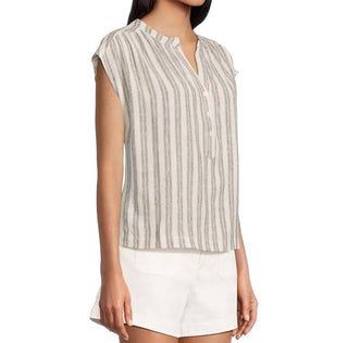 Sanctuary - By The Bay Shell Striped Short Sleeve Top