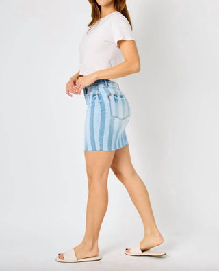 Judy Blue - Star & Stripe High Waist Bleached Skirt