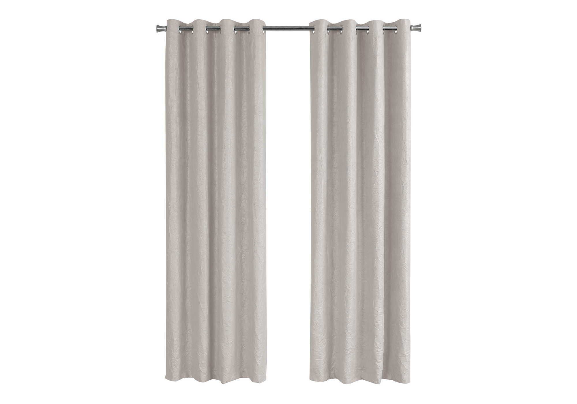 2 Pieces Set Room Darkening Curtain Panels with Grommet - Contemporary Style