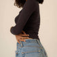 Project Social T - Danni Seamless Square Neck Longsleeve Top