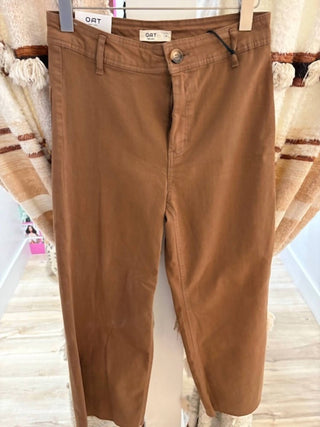 Oat New York - Women High Rise One Button Wide Leg Jeans