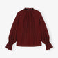 Ganni - Red Sheer Tie String Shirt