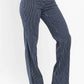 Judy Blue - High Waist Tummy Control Striped Straight Jeans