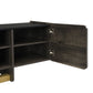 TV Stand With 1 Drawer, 2 Cabinets And Adjustable Shelves