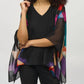 Joseph Ribkoff - Chiffon Abstract Print Poncho