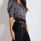 Bishop + Young - Heritage Print Quarter Ruched Sleeve Top