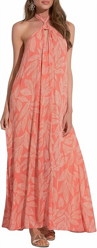Elan - Twist Halter Maxi Dress