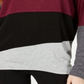 BCX Women's Colorblocked Dolman Sleeve Top Grey/Wine Size Small