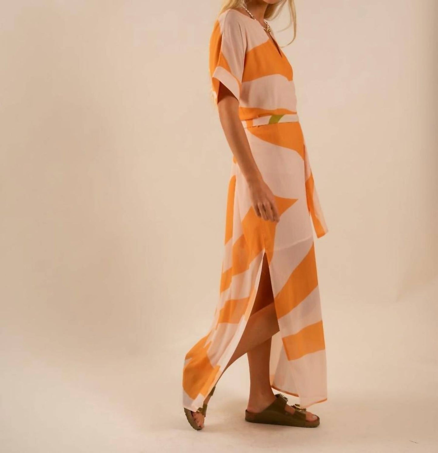 Care Tucker - Beatrice Sunset Swirling Wind Kaftan Dress