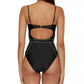 Becca - Color Sheen Corset Seamed One Piece Swimsuit