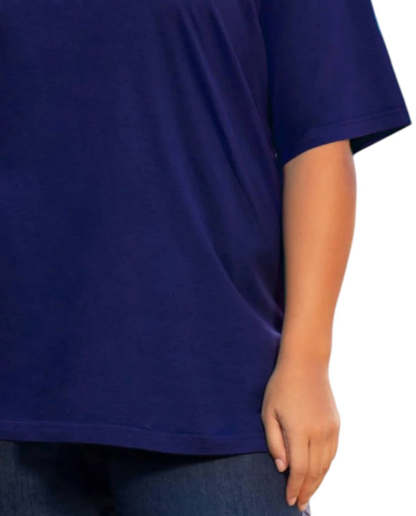 On The Plus Side - Plus Size Jersey V-neck Short Sleeve Tee