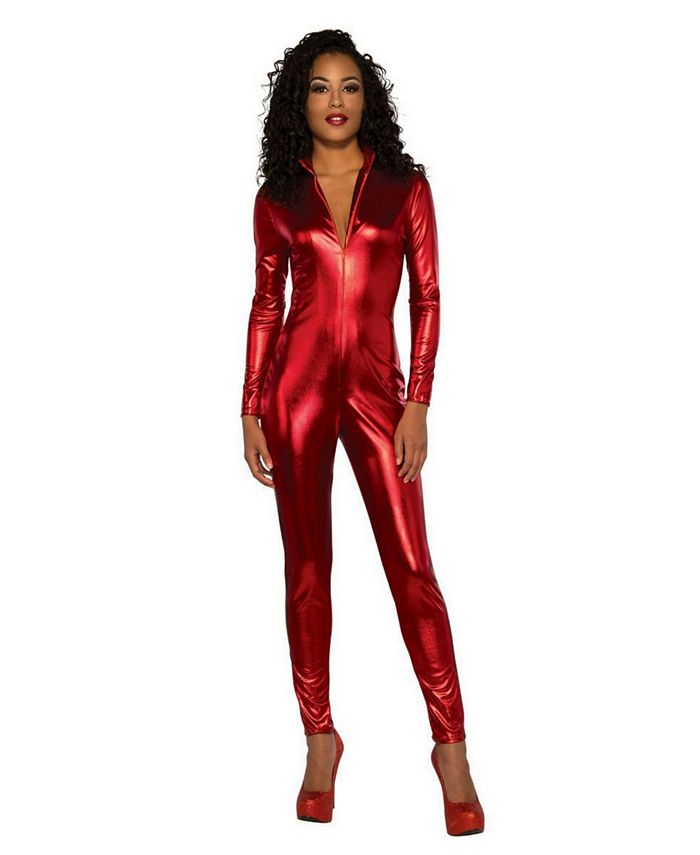 Pizazz Women's Costume Jumpsuit Red Size Large