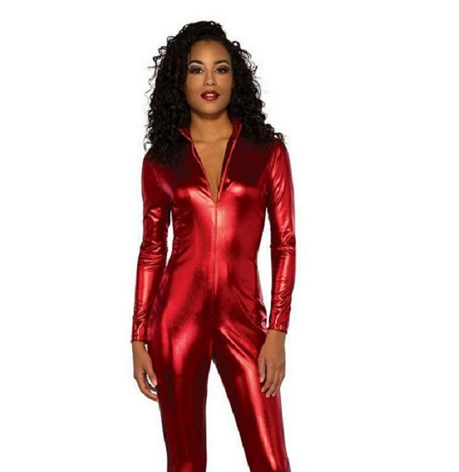 Pizazz Women's Costume Jumpsuit Red Size Large
