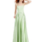 Speechless Junior's Lace Up Back Satin Gown Green Size 0