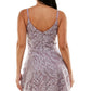 Speechless Junior's Shimmer Embroidered Fit & Flare Dress Purple Size 3