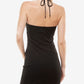 Speechless Junior's Scuba Crepe Halter Dress Black Size X-Large
