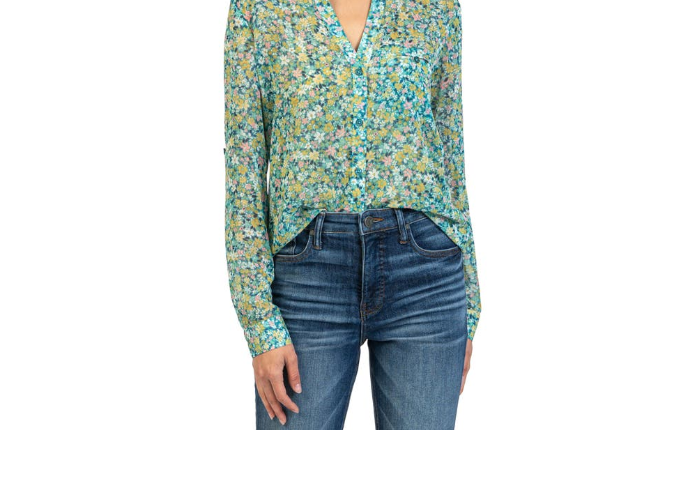 kut-from-the-kloth-womens-marseille-pool-green-jasmine-top-size-large