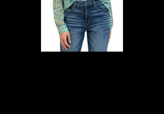 KUT From The Kloth Women's Marseille Pool Green Jasmine Top Size Large