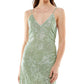 Speechless Junior's Sequin Mini Dress Green Size X-Large