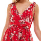 Speechless Junior's Printed Tie Strap Dress Red Size X-Small