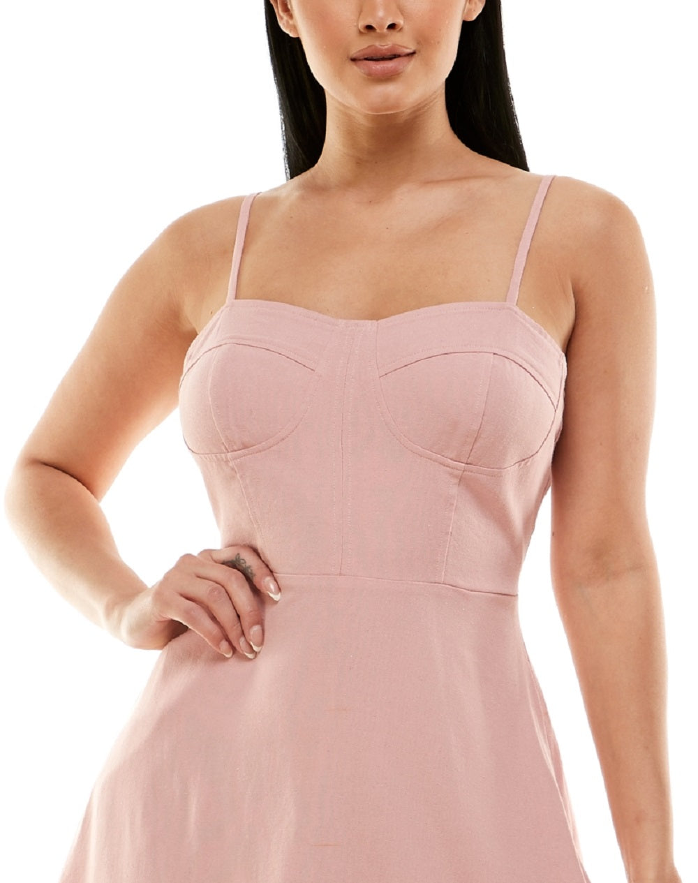 Speechless Junior's Ruffled Hem Dress Pink Size X-Small