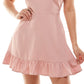 Speechless Junior's Ruffled Hem Dress Pink Size X-Small