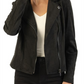 Kut From The Kloth Women's Black Moto Jacket Faux Suede Size X-Large