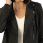 Kut From The Kloth Women's Black Moto Jacket Faux Suede Size X-Large
