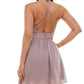 Speechless Junior's Chiffon Cross Back Party Dress Purple Size 17