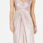 Adrianna Papell Women's Jersey Metallic Evening Dress Pink Size 14