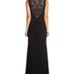 Adrianna Papell Women's Embellished Back Asymmetrical Gown Black Size 4