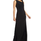 Adrianna Papell Women's Embellished Back Asymmetrical Gown Black Size 12