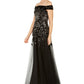 Adrianna Papell Women's Embellished Velvet Gown Black Size 12
