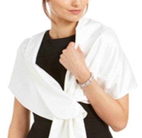 Adrianna Papell Women's Pull Thru Shawl White Size Regular