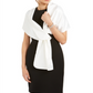Adrianna Papell Women's Pull Thru Shawl White Size Regular